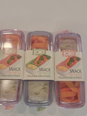 Joie Snack On The Go Trio - 2-Pink, 1- Green